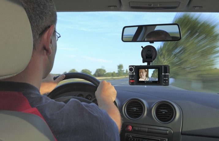 Installed dashboard camera in a Car to capture the journey